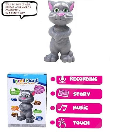 Talking Tom Intelligent Mimicking Toys Kids With Mouth Recording | Story, Music & Touch